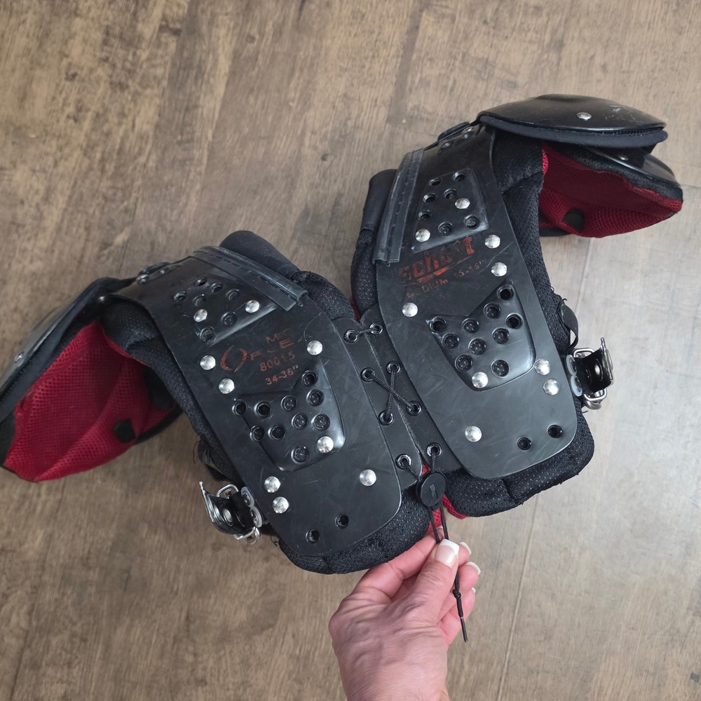 SCHUTT Shoulder Pads Youth Medium Black Red Mid-Flex 2.0 All Purpose 80015